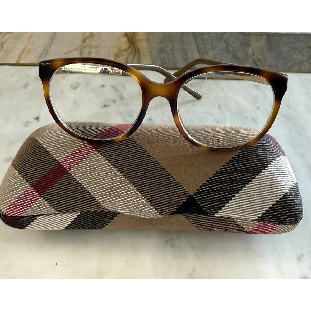 BURBERRY B 2142 3316 51-17 140 Havana With A Case Authentic Hard To Find